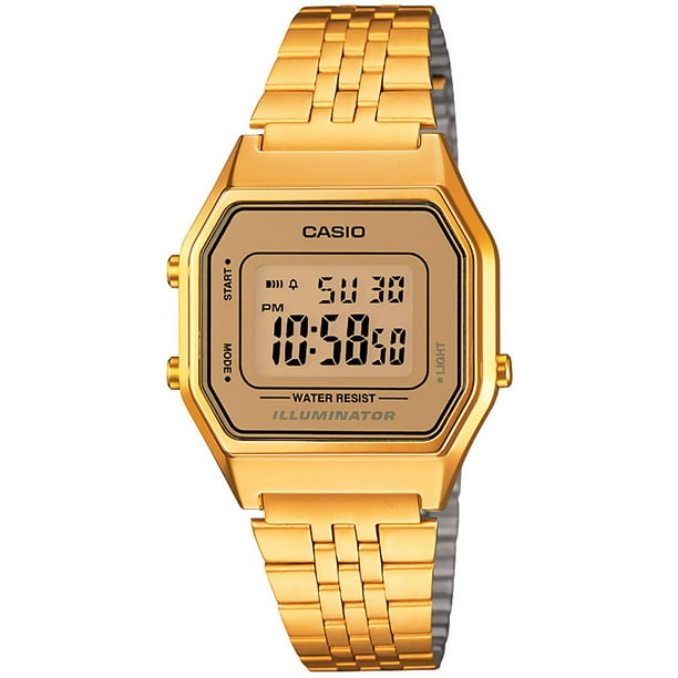 Reloj CASIO LA680WGA 9VT Vintage Retro Dorado dorado 33 mm Casio Vintage 680WGA9VT Walmart en linea