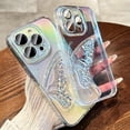thumbnail image 6 of Butterfly Laser Gradient Colorful Quicksand Aesthetic Clear TPU Case for Women Girls Compatible with iPhone Case (iPhone 14 Pro Max), 6 of 7