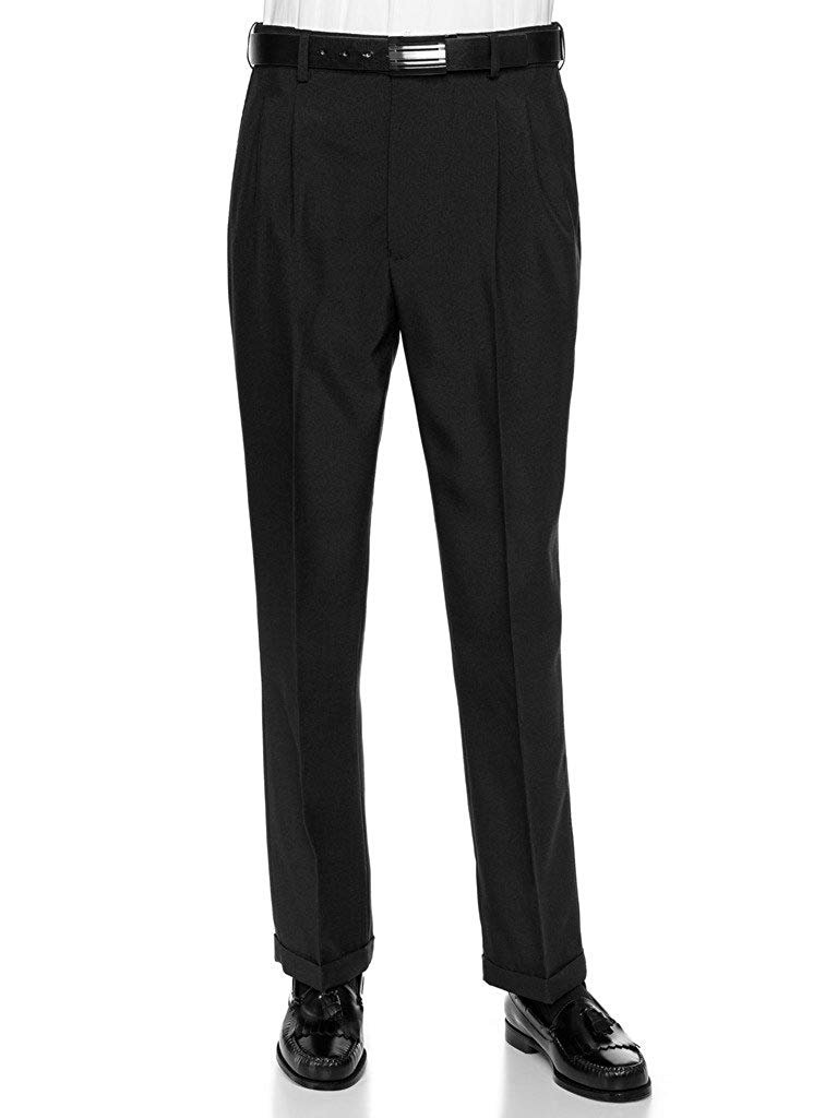 RGM Men's Pleated Dress Pants Work to Weekend Comfortable and