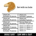 thumbnail image 2 of Clever Raven Head Wood Mini Charms Shapes DIY Craft Jewelry - No Hole - Various Sizes (16pcs), 2 of 7