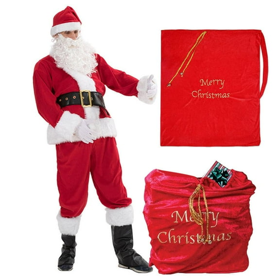 35x30 inch Santa Sack with Gold Embroidered Lettering