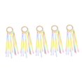 thumbnail image 4 of Dosaele5Pcs 25cm Wooden Round Handle Dance Ribbon Dancing Gymnastics Ribbon Dancing Streamers for Kids, 4 of 8