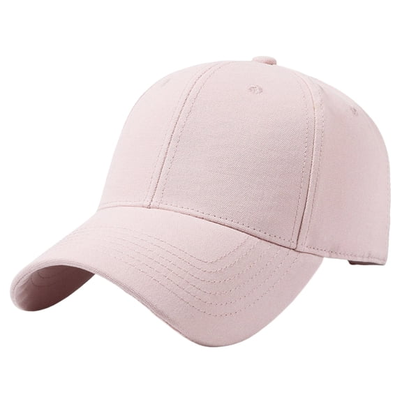 LIZUOJUN Under $7 Baseball Cap Trucker Hat Cotton Light Board Solid Color Outdoor Adjustable Strap for Daily Casual Everyday Outfit Street Style, Sun Hat, Pink