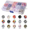 thumbnail image 7 of 1100 Pieces A-Z Letter Beads, 7x4mm Sorted Alphabet Beads and White Acrylic Letter Bead Kit, Vowel Letter Beads for Jewellery Making & Crafts & Name Bracelets, 7 of 7