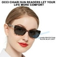 thumbnail image 3 of OCCI CHIARI Women's 2.00 Reading Glasses Sunglasses Blue Light Sunglass UV Protection Grey Readers 1.0 1.25 1.5 1.75 2.0 2.25 2.5 2.75 3.0 3.5 with Acrylic Lens, 3 of 7