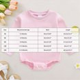 thumbnail image 3 of Gerichy Newborn Baby Girl Outfit Letters Embroidery Sweatshirt Bubble Romper Cute Long Sleeve Bodysuit 0-18 Months, 3 of 7