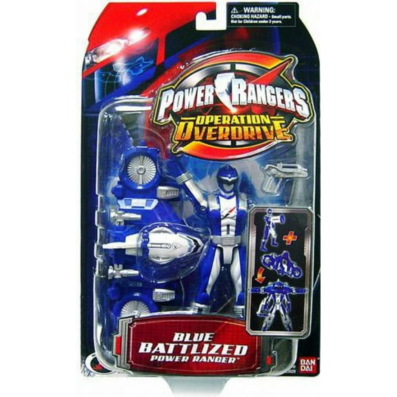 Power Rangers Operation Overdrive Blue Battlized Power Ranger Action Figure