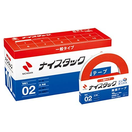 Nichiban Double-Sided Tape, Easy To Remove, 0.6" X 59 Ft, Recycled Paper Holder With Cutter