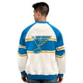 thumbnail image 2 of Men's Starter  White St. Louis Blues Defense Fleece Crewneck Sweatshirt, 2 of 2