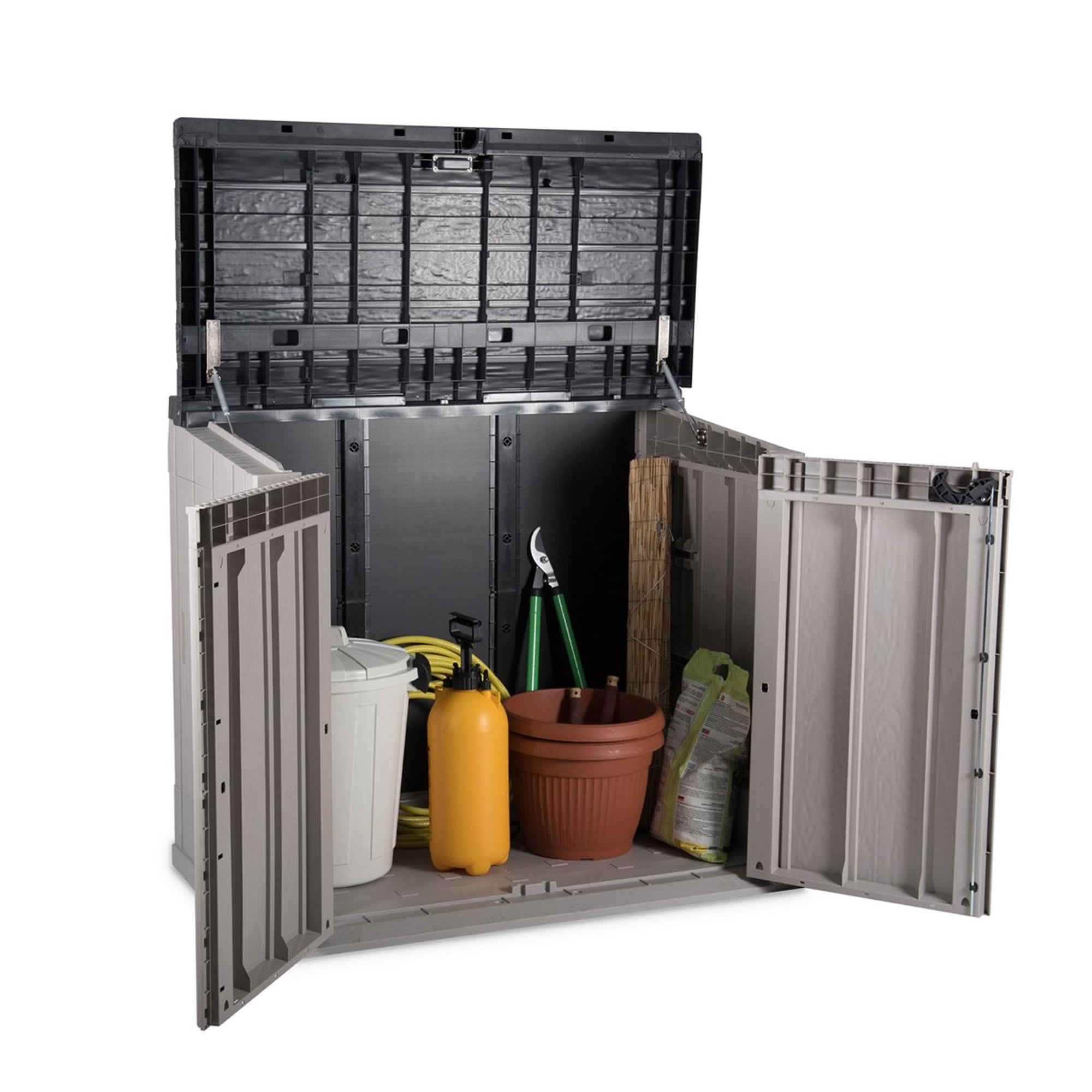 Toomax Stora Way All Weather 6' x 3.5' Storage Shed Cabinet, Taupe Gray