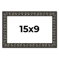 15x9 Frame Black-Brown Medieval Solid Wood Picture Frame | 1.5 Inch Moulding Width | Gotham Beveled