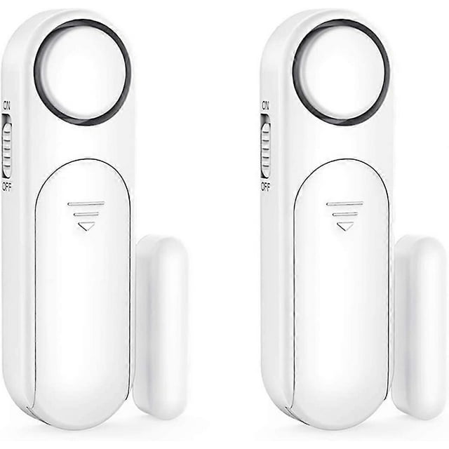 Door Alarm, Wireless Door And Window Contact Alarm Sensor 120db 4 Mode Alarm Anti-theft Child Safety Home Store (2 Pack)