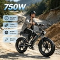 thumbnail image 4 of Electric Bike for Adults, 750W Motor, Up to 28MPH, 15.6Ah Lithium Battery, 20" Tires, 7-Speed, Shock Absorption, Up to 53 Miles Range, NFC, E-Bike for Mountain Trails & Off-Road Riding Age 13+,Gray, 4 of 8