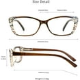 thumbnail image 6 of 5 Pairs Reading Glasses, Blue Light Blocking Glasses, Computer Reading Glasses for Women and Men, Fashion Rectangle Eyewear Frame(5 Brown, +4.00 Magnification), 6 of 6