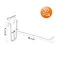 thumbnail image 2 of Uxcell 10 Pcs Ganchos de pared de rejilla de 6 pulgadas para soporte de exhibición de accesorios de rejilla Plata, 2 of 7