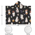 thumbnail image 3 of Wearable Blanket,Halloween Ghosts with Costumes Hooded Wearable Flannel Blanket for Adults & Teens,Winter Poncho Shawl Wrap Cape Cozy Anti-Pill,50"x60", 3 of 3