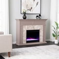thumbnail image 2 of Maklaine Marble Gray Fireplace Rectangular Color Changing 50"W Unassembled, 2 of 2
