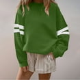 thumbnail image 5 of Women Casual Long Sleeve Crewneck Color Block Sweatshirts Pullover, 5 of 5