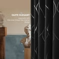 thumbnail image 6 of Deconovo Grommet Blackout Curtains Silver Foil Wave Print Thermal Insulated Curtain for Kids Room 52W x 72L inches, Black, 2 Panels, 6 of 6