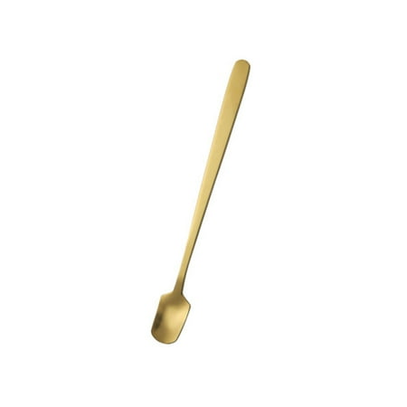 

CHAOMA Stainless Steel Square for Head Spoon Long Handle Stirring Spoons Mixing Spoon for Coffee Mug Dessert Ice Cream Spoon for Creative Bar Tableware
