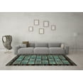 thumbnail image 3 of Ahgly Company Indoor Square Abstract Light Blue Modern Area Rugs, 6' Square, 3 of 4