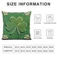 thumbnail image 5 of YINGXI St Patricks Day Green Shamrocks Throw Pillow Case Happy St. Patrick’s Day Seasonal Holiday Decorations Spring Farmhouse 24x24in, 5 of 5
