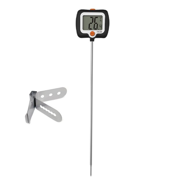 Digital Candy Thermometer Probe & Pot Clip - Instant-Read LCD Food for Making, Meat,Cooking ,High Precision