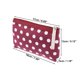 thumbnail image 2 of Ofertas Únicas 1 Pc Bolsa Cosmética Duradera con Puntos para Viajes Vacaciones Baño Boda Lienzo Rojo Vino, 2 of 3