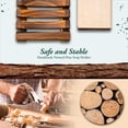 thumbnail image 3 of 2 Pieces Soap Dish Holder - Bathroom Wooden Soap Saver Handcrafted Bar Soap Holder Lightweight Soap Tray Stand Natural Wood Soap Case Self Draining for Shower Kitchen Soap Sponge Accessories, 3 of 7