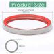 thumbnail image 2 of Funda para volante de piel con diamantes de imitación (diamante blanco con borde rojo) con cristales de imitación, protector universal para rueda de 15 pulgadas (antideslizante), 2 of 5