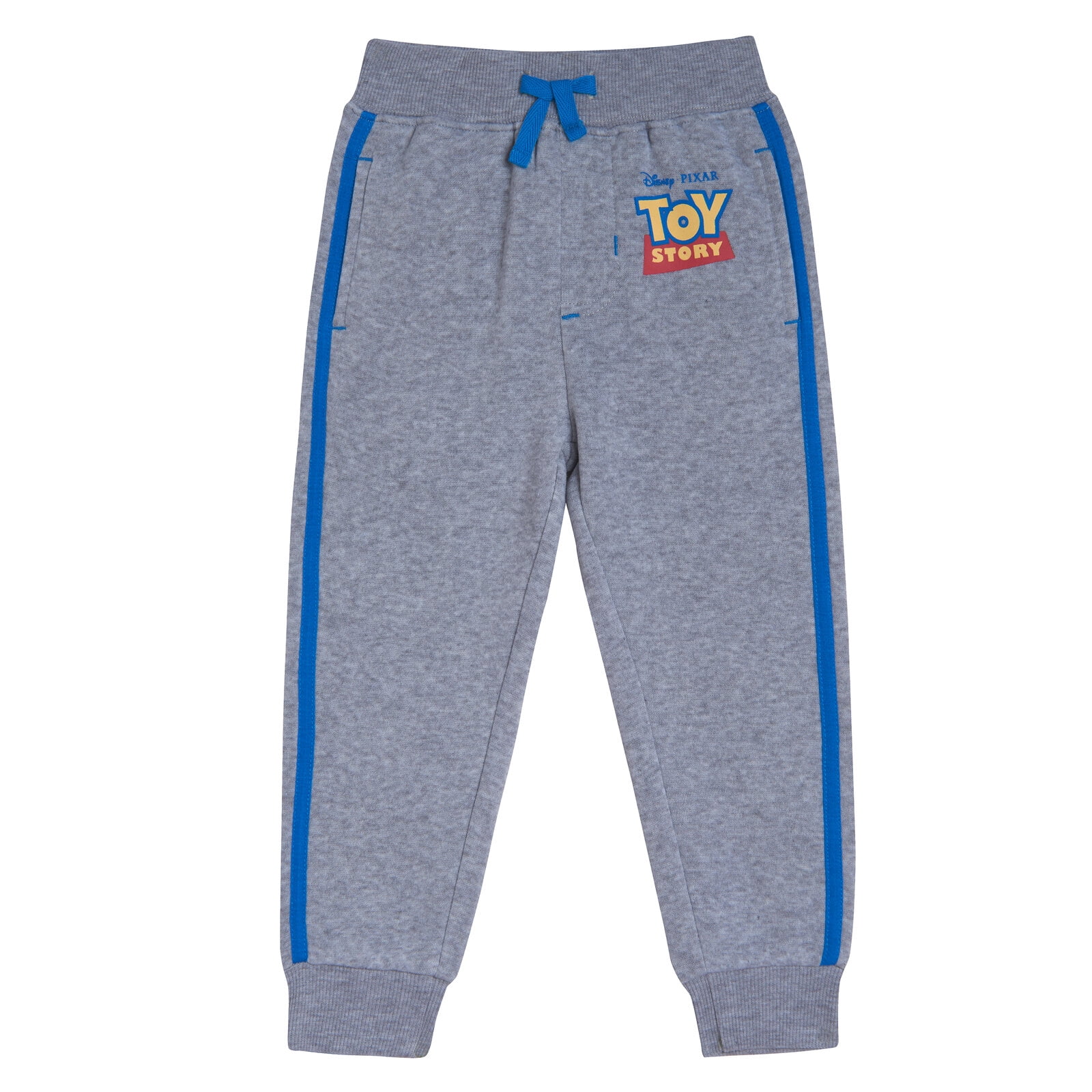 Disney Toy Story Toddler Boys' Fleece Jogger Pants 2-Pack Woody Buzz Ivory Blue