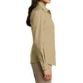 thumbnail image 3 of Womens Long Sleeve Carefree Poplin Uniforms Dress Cotton/Polyester Shirt Wheat 2X-Large, 3 of 5