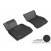 3D MAXpider 2014-2020 Fits Mercedes-Benz S Class W222 Kagu 1st Row Black Carbon Fiber Embossed Pattern Floor Mat L1MB04611509
