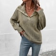 thumbnail image 2 of Vedolay Fall Sweaters for Women 2023 Womens Crewneck Oversized Knit Warm Side Slit Pullover Sweater,Khaki M, 2 of 5