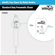 Wright Products Standard Duty Steel Pneumatic Screen and Storm Door Closer, White Finish