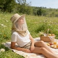 thumbnail image 4 of Mosquito Net Hat Sun Hat, Solar Powered Cooling Fans with Wide Brim for Fishing, Gardening, Hiking, Camping, 4 of 6