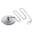 thumbnail image 1 of Sailing Tapón de desagüe de fregadero de metal con cadena Acabado cromado, 1 of 9