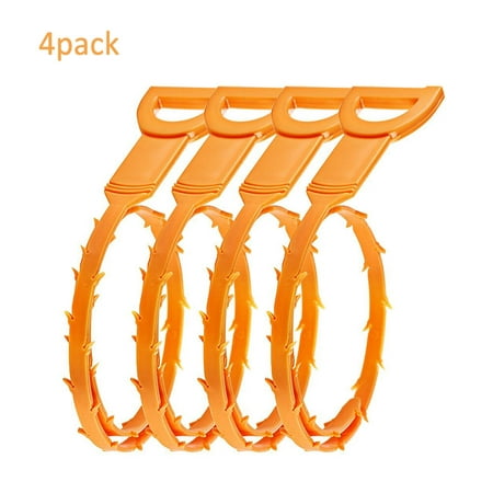 4 Pack Drain Snake Hair Drain Clog Remover Cleaning Tool-Easiest Way Hair (Best Way To Snake A Drain)