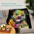 thumbnail image 4 of Pit Bull Throw Blanket for Bed - Queen Size Dean Russo Pitbull Fleece Blanket - Soft Plush Dog Blanket for Women, Men, and Kids - Cozy Throw Plush Blanket and Pitbull Decor Dean Russo, 4 of 7