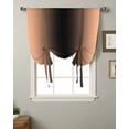 thumbnail image 2 of Coral Pink Black Ombre Tie Up Curtains for Kitchen Bathroom Bedroom Windows 54 Inch Length, Modern Abstract Gradient Color Art Balloon Drape Curtains Shade Rod Pocket Drapery Curtain Panel, 42"x63", 2 of 7