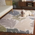 thumbnail image 3 of SAFAVIEH Jardin Aiden Leaves Area Rug, Ivory/Gray, 5' x 8', 3 of 11
