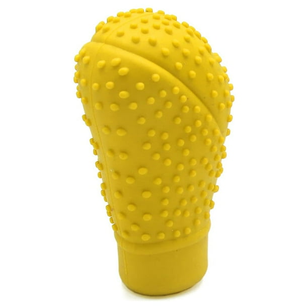 Coche Amarillo Oval Silicona Antideslizante Pomo del Cambio de Marchas Cubierta