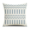 thumbnail image 5 of Pillow Covers 18x18 Set of 4 Modern Decorative Geometric Outdoor Sofa Throw Pillow Cushion Covers Case for Couch Living Room Bedroom Patio Furniture Indoors Home Decor Blue 18"L x 18"W, 5 of 7