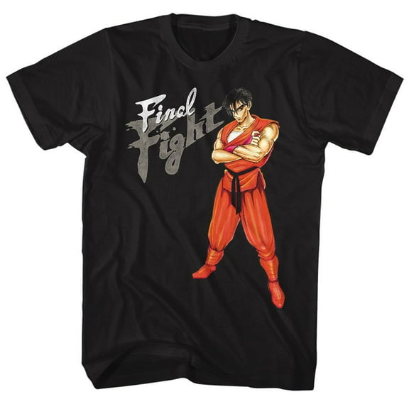 Final Fight Guy Black Adult T-Shirt 6Xl