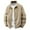 Khaki, variant on Kureaily Men's Casual Jackets For Everyday Wear Relaxed Fit Printed Zip Up Jacket With Stretch Fabric For All Seasons