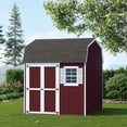 thumbnail image 2 of Little Cottage Co. 8x8 Value Gambrel Workshop Barn with 6 ft. Sidewalls, Outdoor Wood Storage Shed Do-It-Yourself Precut Kit, 2 of 12