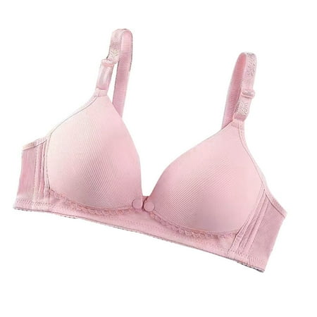 OJSFQUFP Bra for Deep Plunge Dress Pink Women s Wire Nursing Bra Front Opening Maternity Bra for Breastfeeding Comfortable and Supportive Striped Innerwear 38/85
