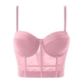 thumbnail image 2 of Agkizg Thin Cutout Halters Bustier Sleeveless Cropped Bandeau Slim Fits Camisole (Women's or Women's Plus), 2 of 5
