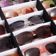 thumbnail image 4 of Organizador de Anteojos de Sol Juvale con 18 Compartimentos y Estuche Negro, 4 of 9