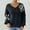 Black, variant on Uaswgudfs Women's Autumn/Winter Floral Embroidery Sweater: V-Neck Pullover, Oversized Office Wear